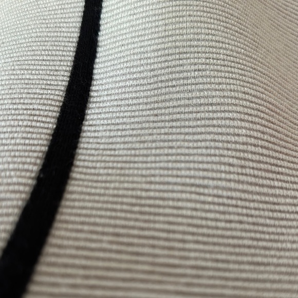 BLANC NOIR | Portola Beige Sweater with Black Accents - Picture 4 of 15